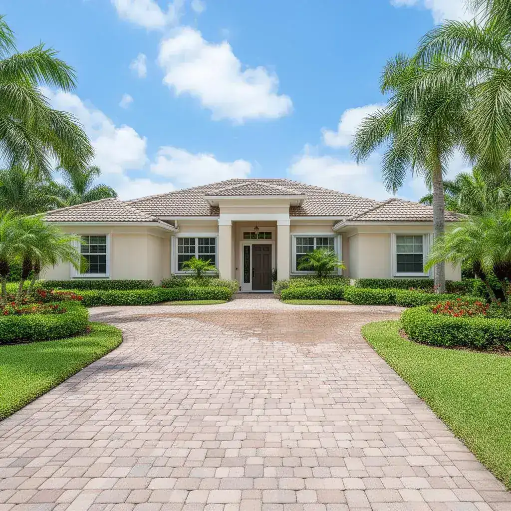 Before and after: South Florida stucco home exterior transformed by professional soft-wash house washing
